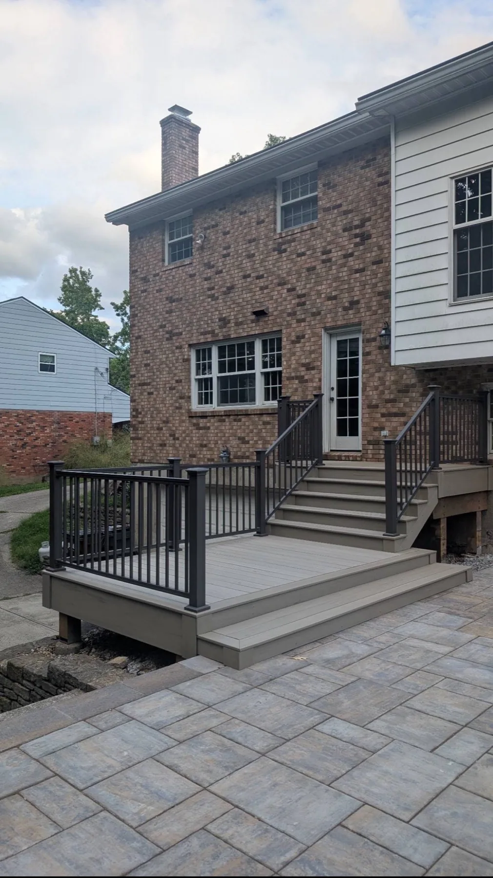 Deck and paver patio, view 2